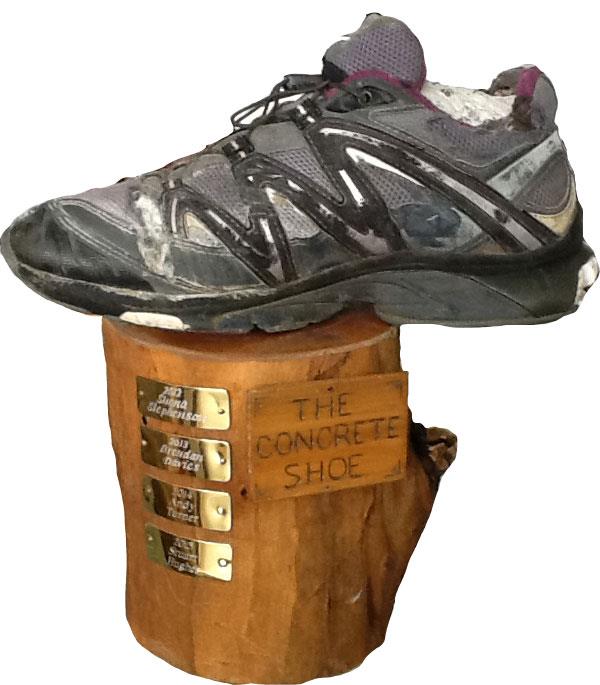The prestigious Concrete Shoe trophy
